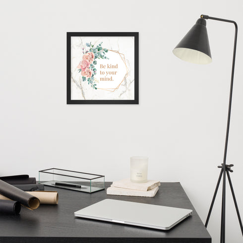 "Blossoming Mindfulness" Framed Poster